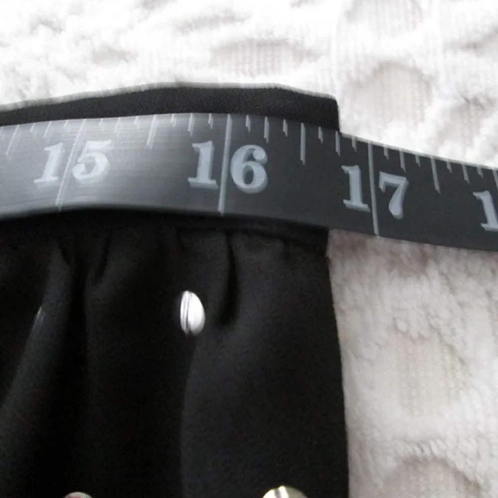 Michael kors Polka Dot Print Skirt- Silver Snap Embellishments-Large-Black-NWT - Picture 11 of 13